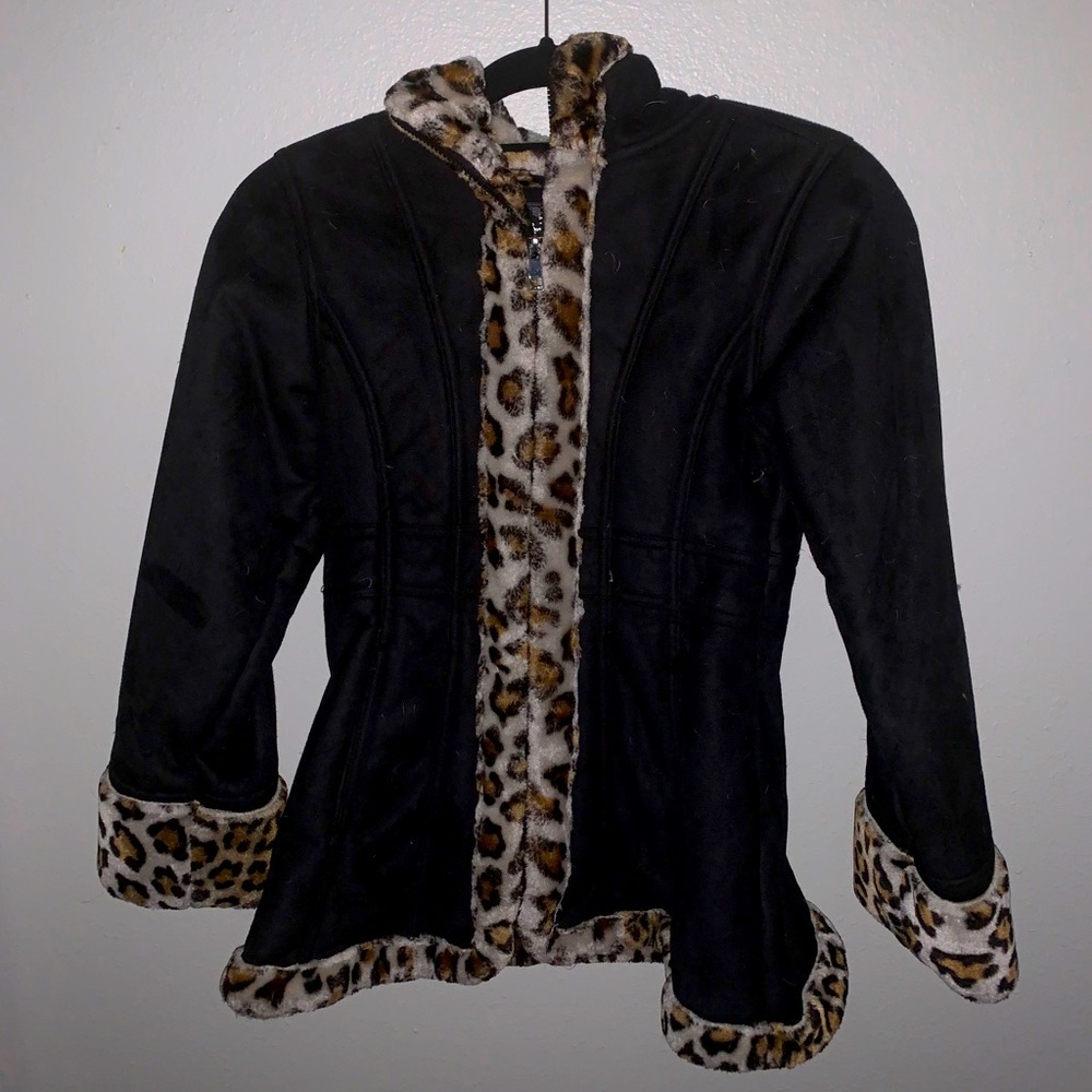 Girls’ Faux Fur, Suede Fashionable Winter Coat